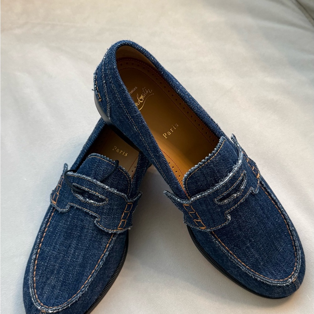 Christian Louboutin No Penny Denim Loafers